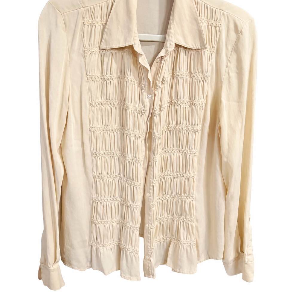 INC International Concepts Silk Blouse machine washable cold delicate.